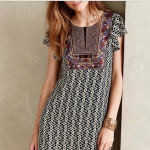 Anthropology Maeve Aleteo Embroidered Dress